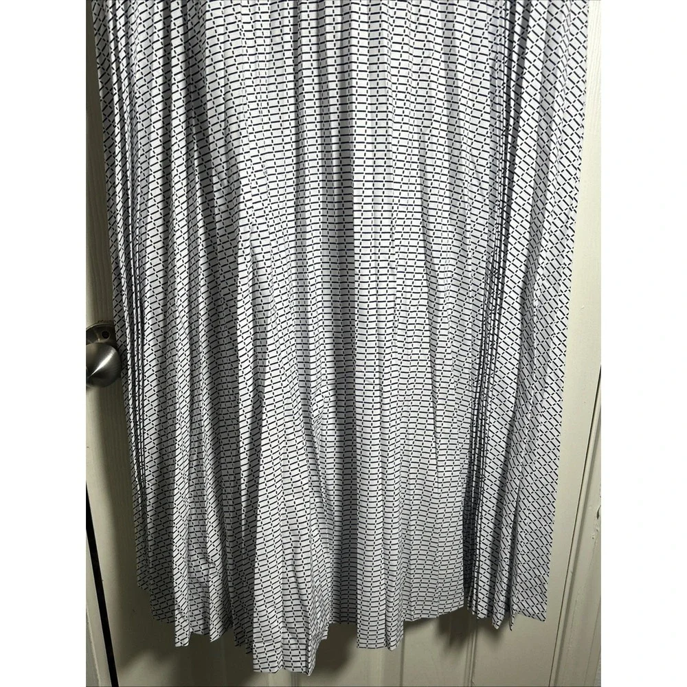 LACOSTE Pleated Skirt , Size 42/10, White/Thermal Blue  NWT MSRP 195